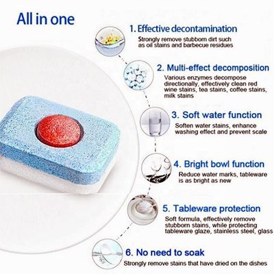 qualità  Disposable Dishwasher Tablets Eco Dishwasher Detergent Cleaning Tablets fabbrica